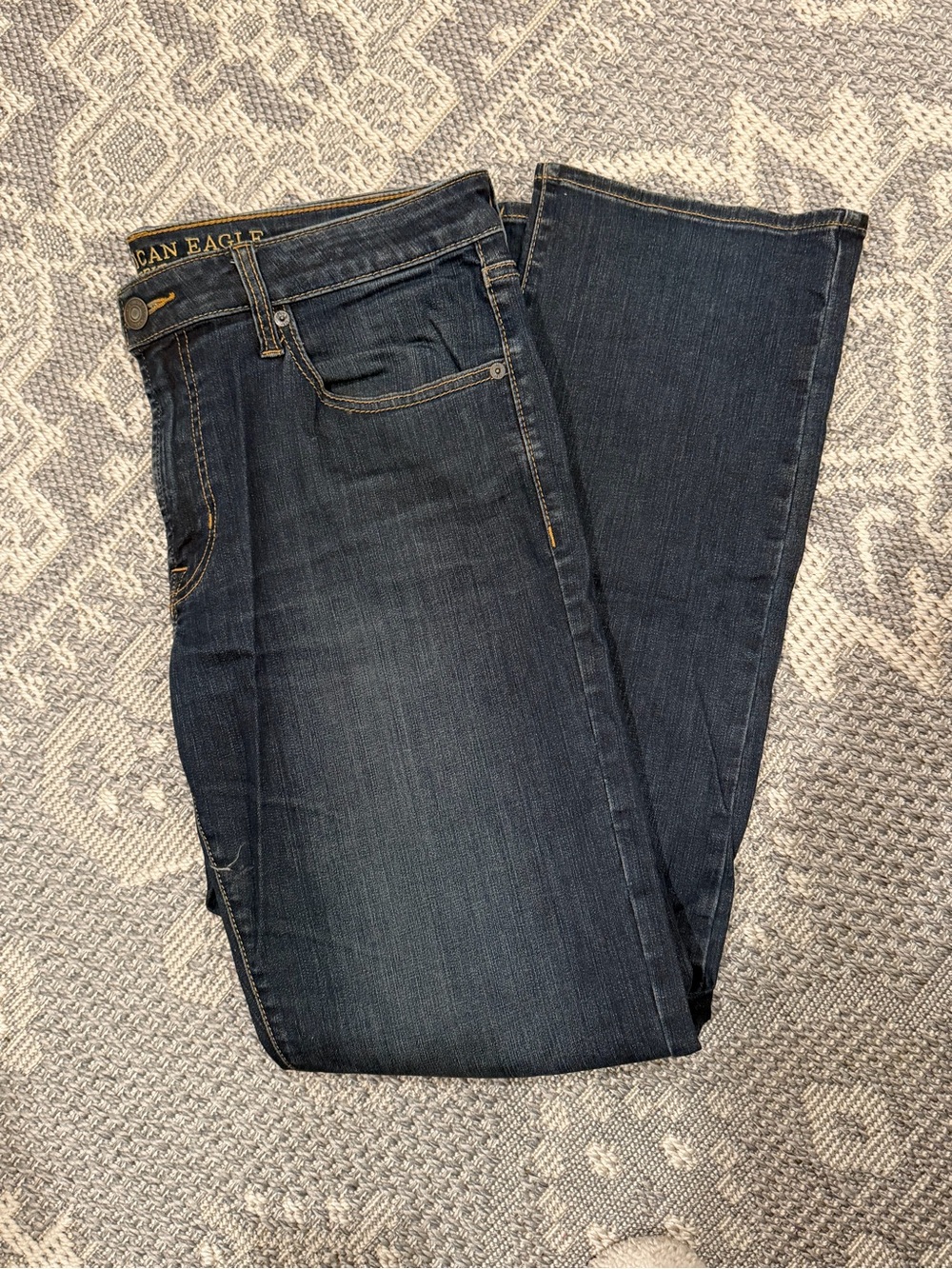 American Eagle Men's Dark Indigo Straight Leg Jeans